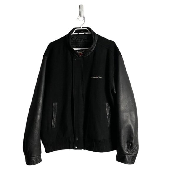 Canada Sportswear Men's Fountain Tire Black Varsity Full Zip Jacket - Picture 1 of 11